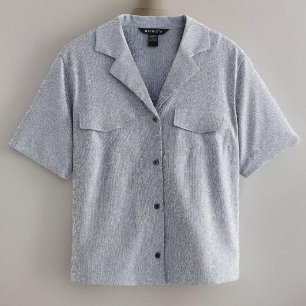 XS Oversized - ATHLETA - Echo Top Quick Drying Gray NEW $99 msrp - Picture 4 of 6